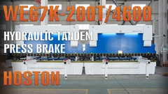 液体タンデムプレスブレーキの機械表示